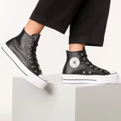 Converse High Top Sneakers Sneaker High CHUCK TAYLOR ALL STAR LIFT CLEAN - HI Kvinder Sort -Sneakerbutik Til Kvinder 4bac61b98479992cee0817b08fd8f80d